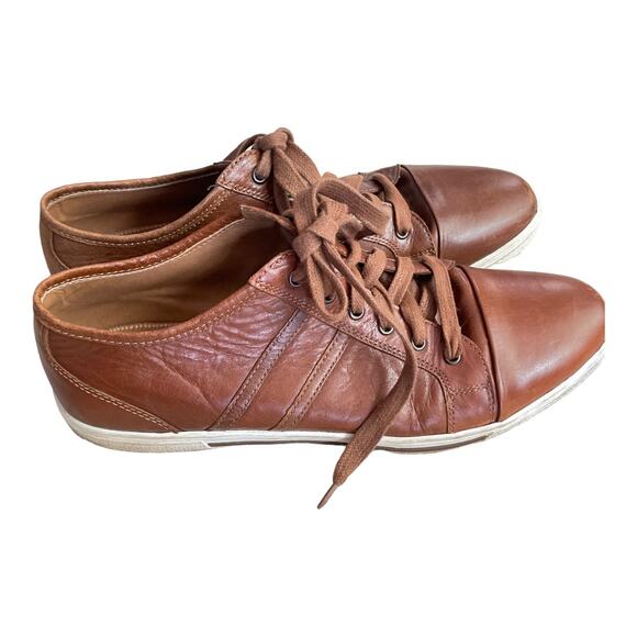 Kenneth Cole New York Get Down 2 It Leather Sneaker Brown Men Size 12M N2707* - Picture 5 of 12